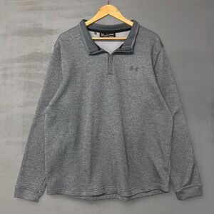 Under Armour Pullover Grey ColdGear Quarter Zip Loose Fit XXL
